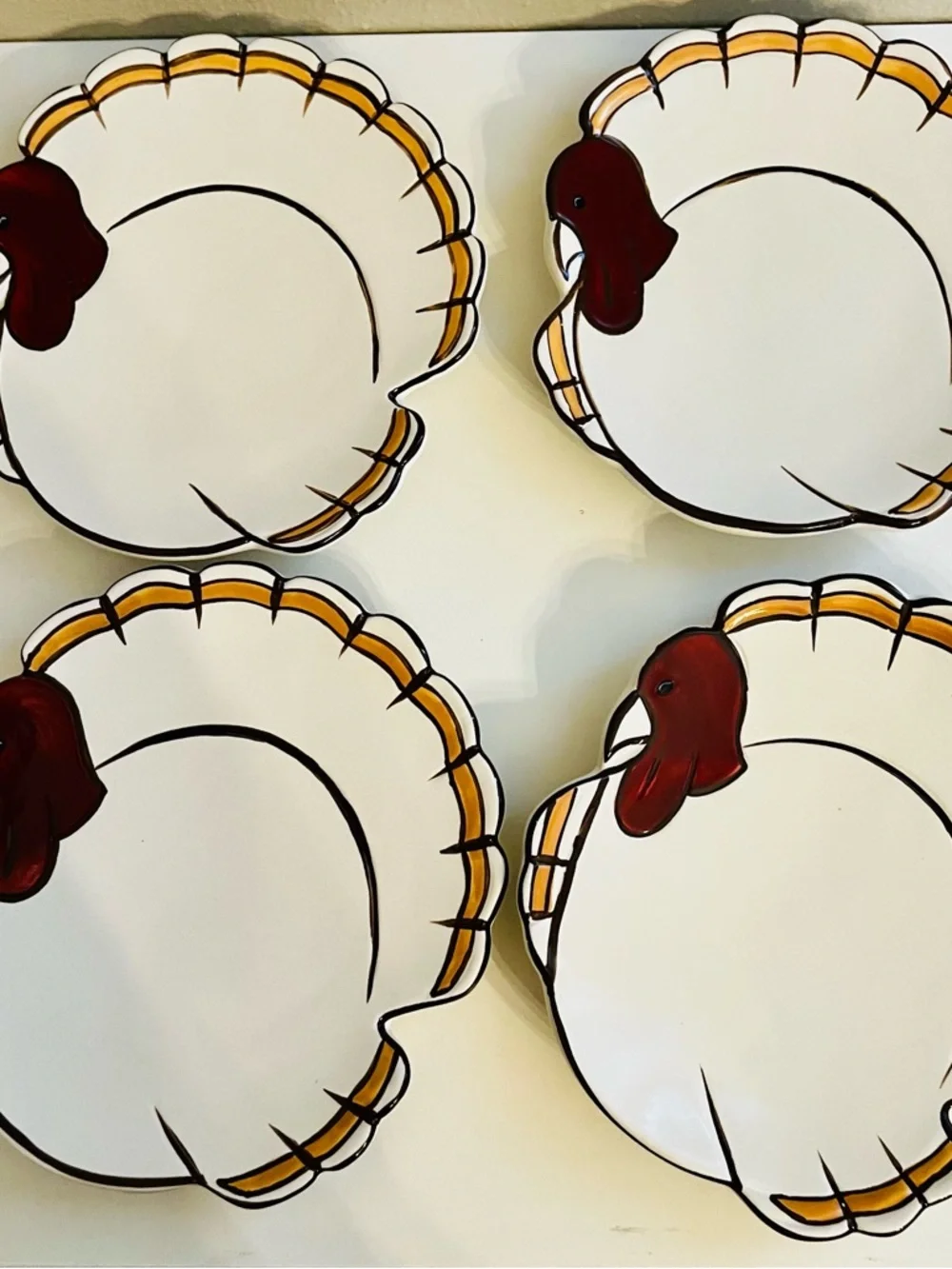 Pottery Barn Gobble Turkey Plates 7